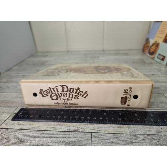 Lovin' Dutch Ovens 3 Ring Binder Cookbook 1991 Vintage by Joan S Larsen Recipes - Picture 10 of 14